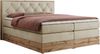 Boxspringbett VENETO KING, Doppelbett mit Multipocket-Matratze, Polsterbett mit Kopfstütze - 160 x 200 cm - Beige Velvet - H4 Bild 4