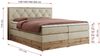 Boxspringbett VENETO KING, Doppelbett mit Multipocket-Matratze, Polsterbett mit Kopfstütze - 160 x 200 cm - Beige Velvet - H4 Bild 5