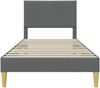 vidaXL Bettrahmen mit Kopfteil Dunkelgrau 80 x 200 cm Stoff 42027547 Bild 4