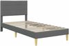 vidaXL Bettrahmen mit Kopfteil Dunkelgrau 80 x 200 cm Stoff 42027547 Bild 3