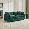 Modulares Grün Cloud Sofa LoveSeat, Chenille Stoff, extra weiche Polsterung, modernes Kombi-Design für Wohnzimmer Bild 4