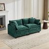 Modulares Grün Cloud Sofa LoveSeat, Chenille Stoff, extra weiche Polsterung, modernes Kombi-Design für Wohnzimmer Bild 3