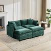 Modulares Grün Cloud Sofa LoveSeat, Chenille Stoff, extra weiche Polsterung, modernes Kombi-Design für Wohnzimmer Bild 5