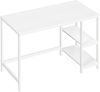 Vasagle Schreibtisch im Industrie-Design, mit 2 Ablagen auf der rechten oder linken Seite, Stahlgestell, Weiß, 120 x 60 x 75 cm Bild 2