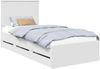 vidaXL Bettrahmen mit Schubladen Weiß 90 x 200 cm Ingenieurs Holz 3409503 Bild 2