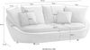 TRENDMANUFAKTUR Big-Sofa Maui, inklusive 4 Rückenkissen und 2 Zierkissen, Designersofa, Organische Form, Sofa frei im Raum stellbar, moderne Optik Bild 3