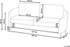 3-Sitzer Sofa Polsterbezug rosa gold TROSA Bild 2