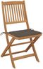 vidaXL Klappbare Gartenstühle 8 Stk. mit Kissen Massivholz Akazie 3075029 Bild 3