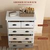 HOMCOM Kommode mit 5 Schubladen, Griff, Kippschutz, 70 x 38 x 85 cm (Schubladenschrank, 1 St, Aufbewahrungsschrank), für Schlafzimmer, Wohnzimmer, Weiß Bild 4