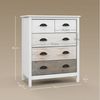 HOMCOM Kommode mit 5 Schubladen, Griff, Kippschutz, 70 x 38 x 85 cm (Schubladenschrank, 1 St, Aufbewahrungsschrank), für Schlafzimmer, Wohnzimmer, Weiß Bild 3