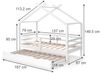 Hausbett Luni Weiß 160 x 80 cm mit ausziehbarem Gästebett Vitalispa Bild 2