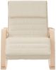 vidaXL Schaukelstuhl Creme Stoff 351073 Bild 3