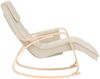 vidaXL Schaukelstuhl Creme Stoff 351073 Bild 4