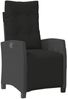 vidaXL 5-tlg. Garten-Essgruppe mit Kissen Schwarz Poly Rattan 3277388 Bild 3