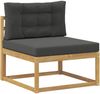 vidaXL Outdoor-Sofagarnitur mit Kissen 7 pcs Weiß und Anthrazit 3386171 Bild 3