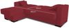 Dmora Schlafsofa mit Halbinsel Armadillo, Wende-Ecksofa, Wohnzimmersofa mit Chaiselongue und 2 Kissen, 230 x 150 x 81 cm, Rot Bild 4