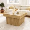 Elegante Holz Kaffee-Tisch mit PB Tischplatte und MDF Basis – Modernes Design, robust und vielseitig, ideal für Wohnzimmer, Esszimmer und Büro – 79x79x46 cm Bild 3