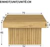 Elegante Holz Kaffee-Tisch mit PB Tischplatte und MDF Basis – Modernes Design, robust und vielseitig, ideal für Wohnzimmer, Esszimmer und Büro – 79x79x46 cm Bild 4