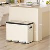 TLGREEN Mülltrennsystem 3×15L aus Stahl,Mülleimer 3 Fächer mit Soft-Close-Deckeln,Abfalleimer mit Herausnehmbare Inneneime Bild 2