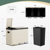 TLGREEN Mülltrennsystem 3×15L aus Stahl,Mülleimer 3 Fächer mit Soft-Close-Deckeln,Abfalleimer mit Herausnehmbare Inneneime Bild 3