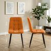 CLP 2er Set Esszimmerstühle Antibes Cordbezug gepolstert Rückenlehne bis 150 kg,orange Bild 2