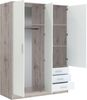 FORTE Kleiderschrank Jupiter, Made in Europe, mit Schubladen (Maße (T/H): 60/200 cm) Stauraum, 2 Breiten, 4 Farben, Schubladen, variable Einlegeböden Bild 4