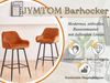 JYMTOM Barhocker Barstuhl mit Armlehne Gepolsterter Tresenhocker Bistrohocker (2 St), Outdoor Diamant Design Hocker, Orange Bild 3