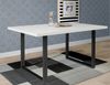 Esstisch >TABLES< in Weiss, U-Metallgestell schwarz - 160x74,7x90cm (BxHxT) Bild 3