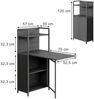Esstisch Savio Schwarz 57 x 30 cm mit klappbarer Tischplatte Vicco Bild 2
