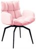 KAWOLA Esszimmerstuhl BARO Drehstuhl mit Armlehnen Stoff rosa 86 x 65 x 59 cm Bild 3