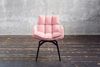 KAWOLA Esszimmerstuhl BARO Drehstuhl mit Armlehnen Stoff rosa 86 x 65 x 59 cm Bild 2