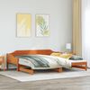 vidaXL Tagesbett Ausziehbar Wachsbraun 80x200 cm Massivholz Kiefer 850904 Bild 4