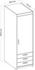 AX LIVING Schlafzimmer Schrank Storicos 1T3S Sonoma Eiche 59,9cm breit Bild 4