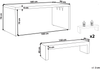 Essgruppe für 4 Personen TARANTO Beton 180x90x78 cm Grau Bild 2