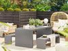 Essgruppe für 4 Personen TARANTO Beton 180x90x78 cm Grau Bild 3