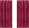 vidaXL Samtvorhänge mit Vorhängen 2 pcs Weinrot 260 x 140 cm Samt 4107647 Bild 2