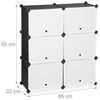 Schuhschrank in Schwarz-Weiß 12 Fächer Bild 4