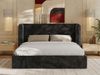 Polsterbett Bett mit Holzlattenrost Schlafzimmer Bett Doppelbett gepolstertes Kopfteil - EMORA CLASSIC - 140x200 cm - Dunkelgrau Plüsch Bild 5