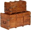 vidaXL 2-tlg. Schatztruhen Set Massivholz mit Honigfarbenem Finish 245656 Bild 3