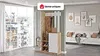 Vente-unique - MIROTA Cloakroom and coat rack Holz, Platte BeigeWeiß - B 37,5 cm x H 179,7 cm x L 113,6 cm Bild 2