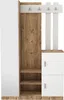 Vente-unique - MIROTA Cloakroom and coat rack Holz, Platte BeigeWeiß - B 37,5 cm x H 179,7 cm x L 113,6 cm Bild 3