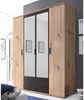 POL Power 'Chicago' Kleiderschrank mit Spiegel, 4-türig, Artisan Eiche/Anthrazit grau, 159 x 197 x 54 cm (B/H/T) Bild 2