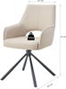 Stuhl (B/H/T): 57 x 91 x 64 cm in Creme Bild 4