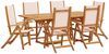 vidaXL 7-tlg. Garten-Essgruppe Massivholz Akazie und Textilene 3279275 Bild 2