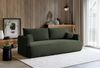 Selsey 'Ovo Mini' 3-Sitzer Schlafsofa mit Bettkasten, Velours Easy-Clean, olivgrün Bild 3