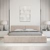 Polsterbett Doppelbett NORFOLK Komplettset 140x200cm in Stoff Ditra Beige Bild 2