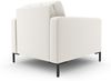 Micadoni Sessel Mamaia 1-Sitzer Strukturierter Stoff Neve Helles Beige schwarze Beine Bild 3
