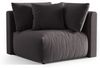 Micadoni Eckmodul Chris 1-Sitzer Samt Dunkelgrau Bild 2