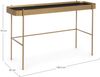 Konsole Shidara aus Metall und Glas, modern, gold-schwarz, 120 cm, elegantes Design Bild 3
