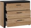 FORTE Dalate Kommode, Holzwerkstoff, Braun/Schwarz, 101,1 x 88 x 41 cm Bild 5